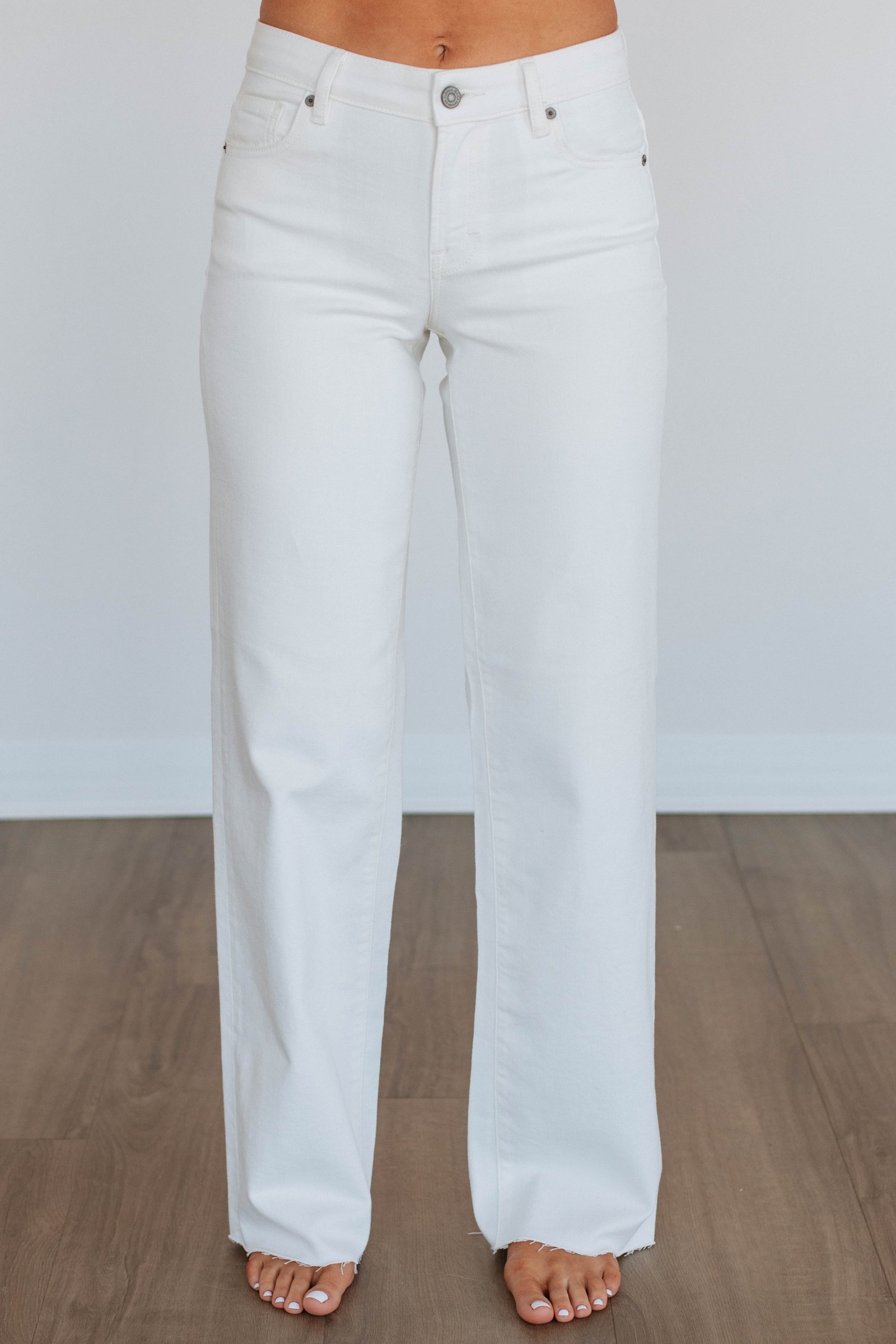 Logan Hidden Jeans - Ivory - Image 3