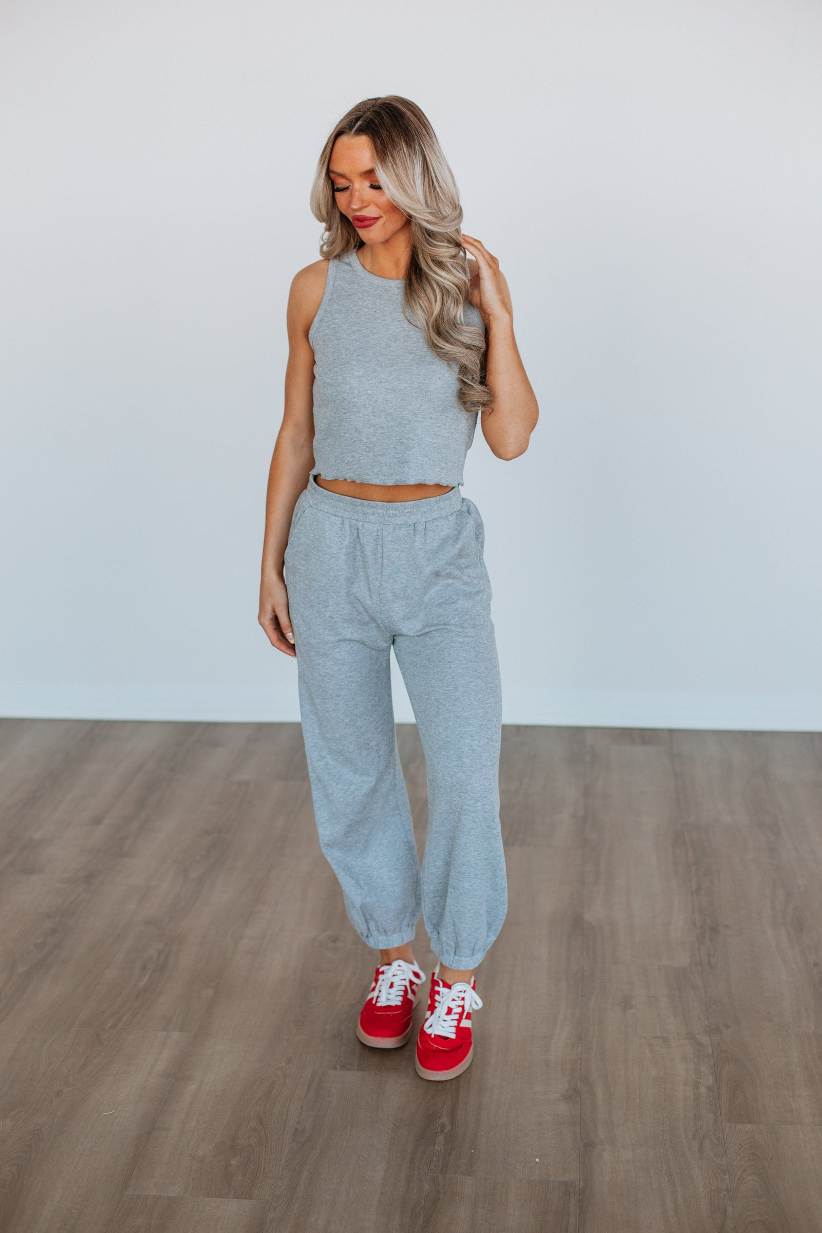 Dax Two-Piece Lounge Set - Heather Grey - Image 3