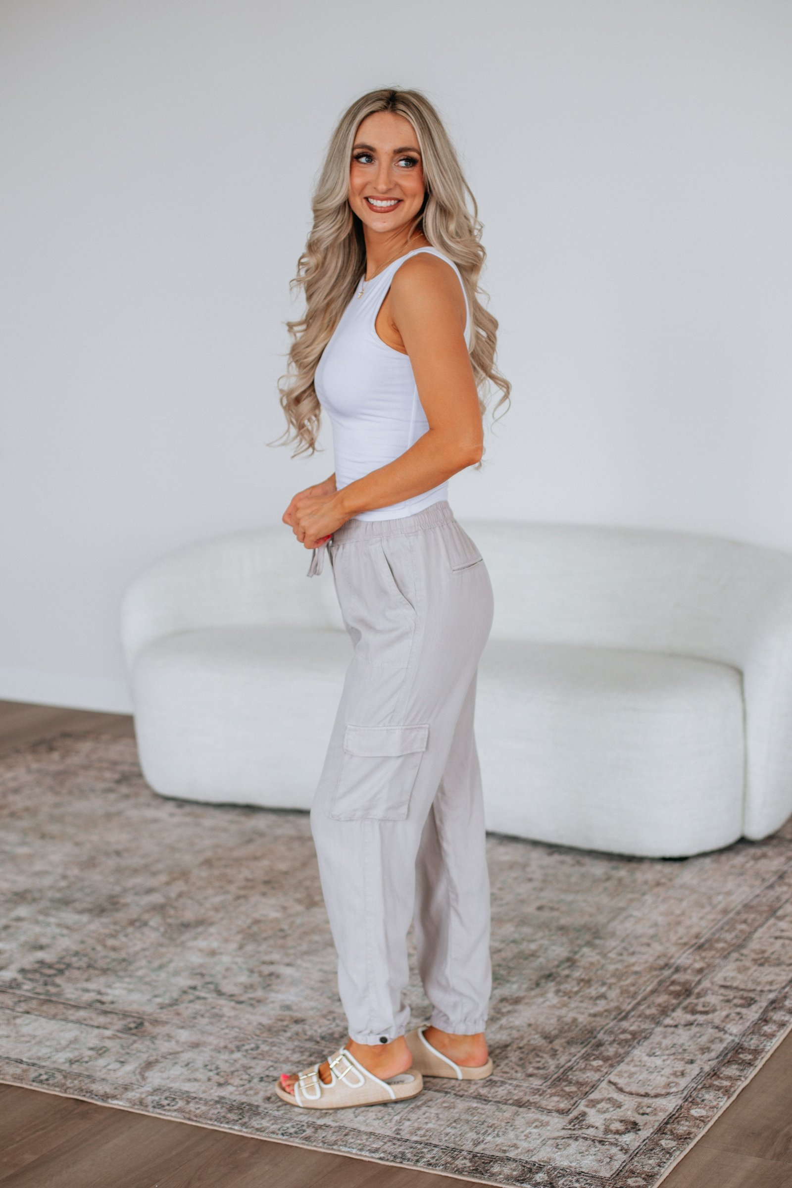 Bodie Cargo Joggers - Stone - Image 3