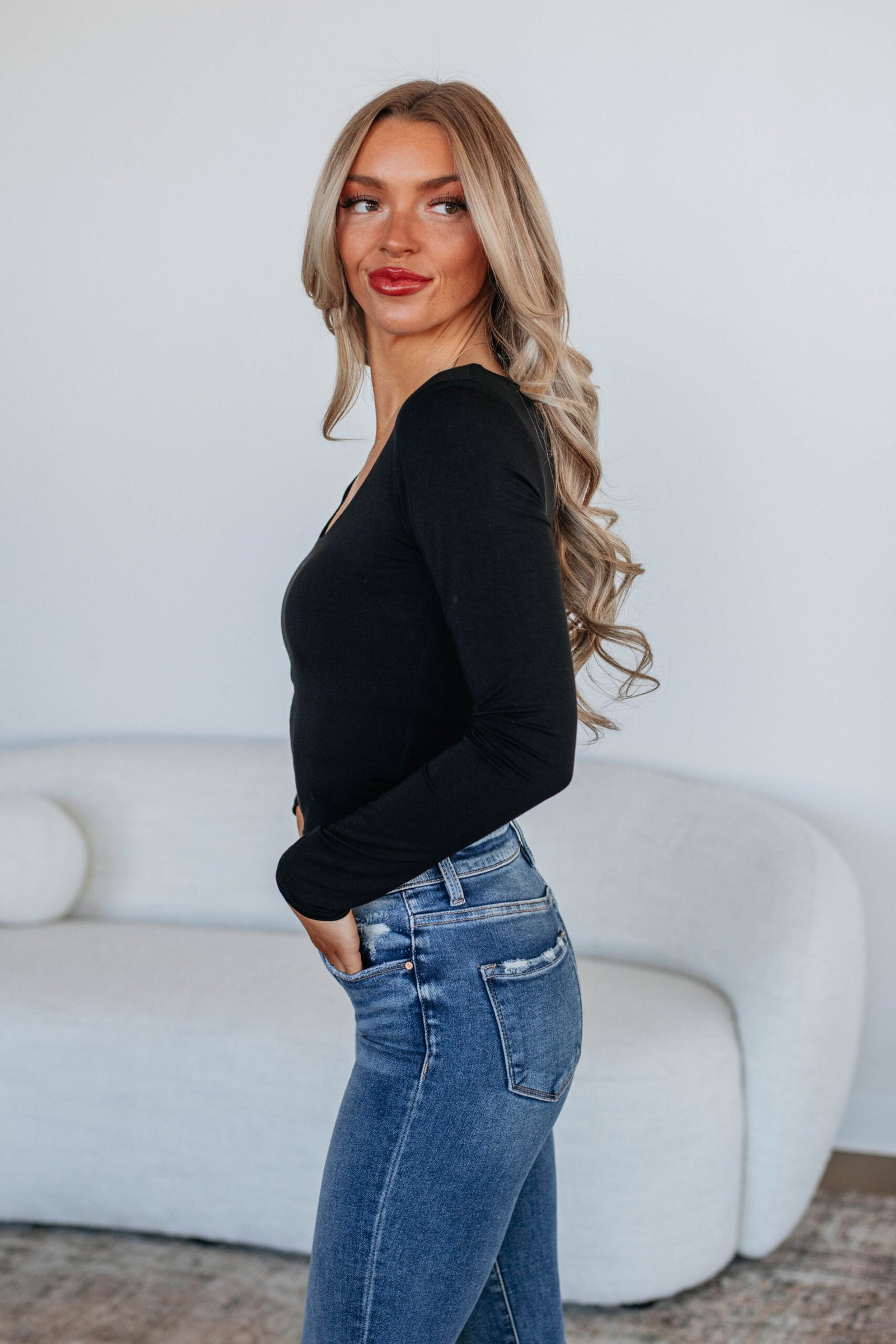 Shayla Basic Top - Black - Image 5