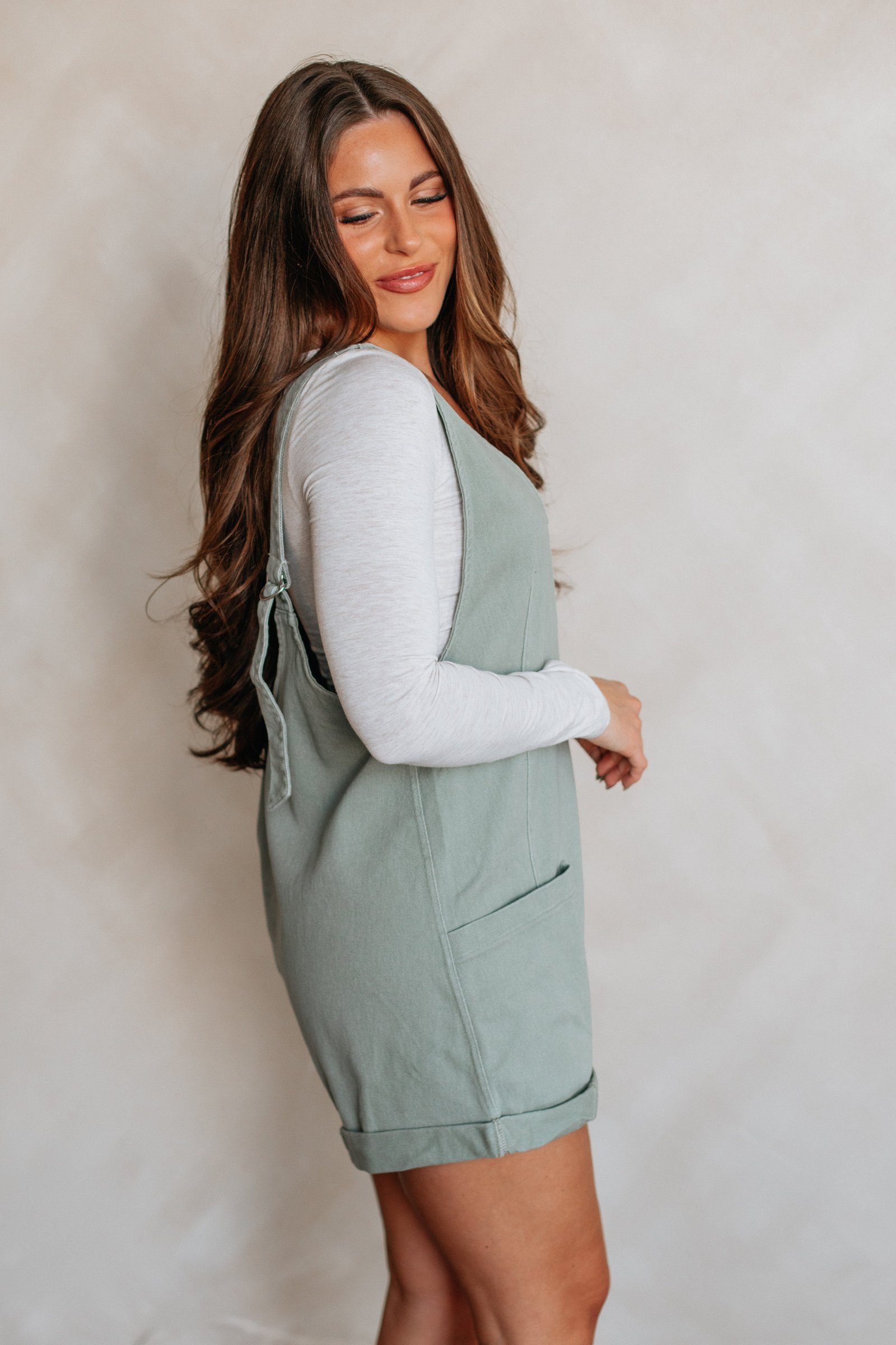 Kearney Short Overalls - Dusty Sage - Image 4