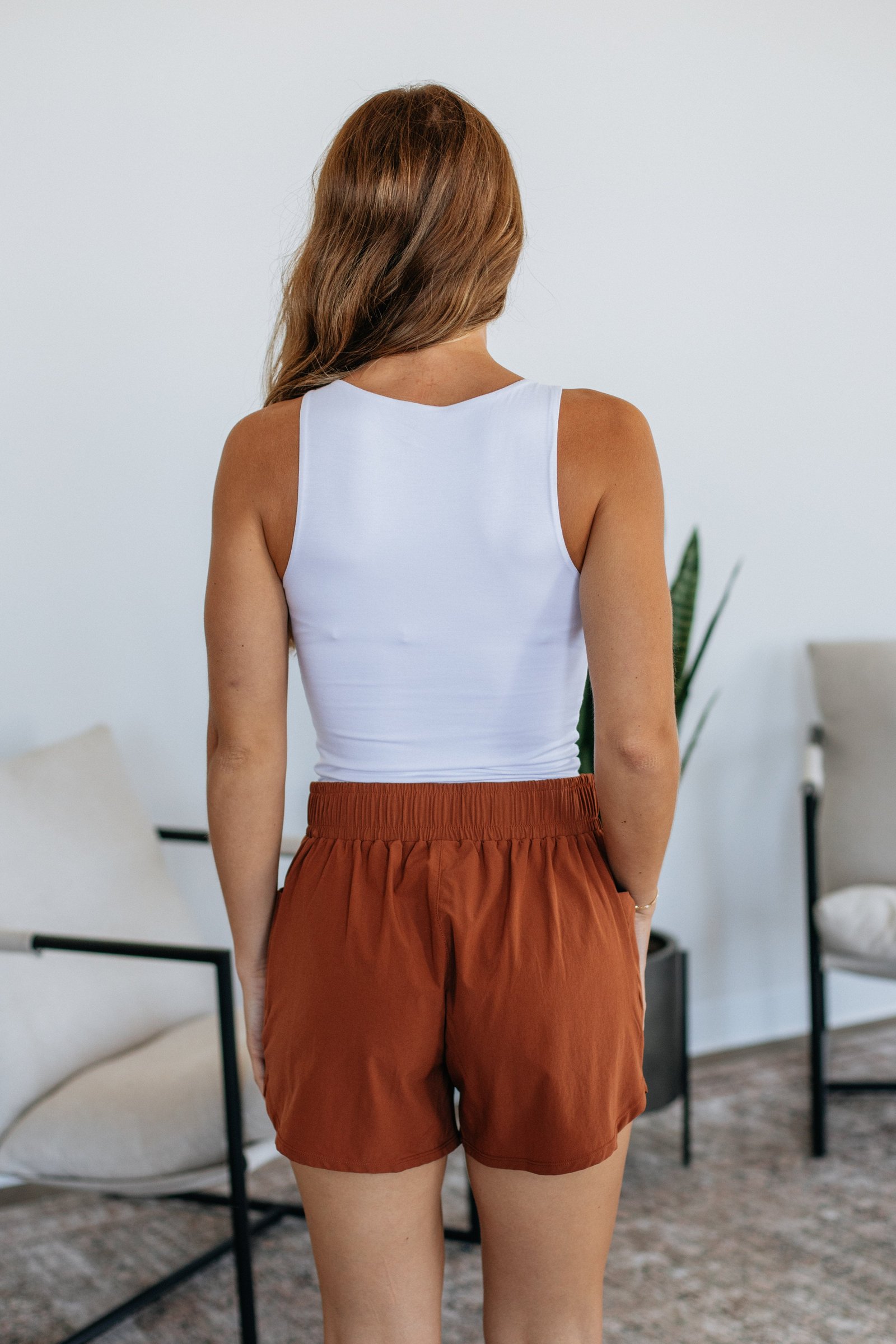 Jaycee Active Shorts - Rust - Image 5